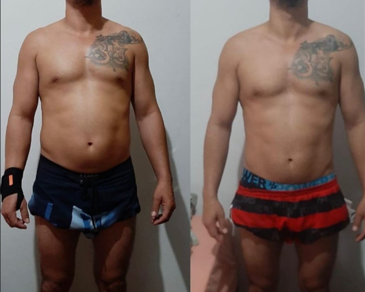 Antes e depois do Danillo