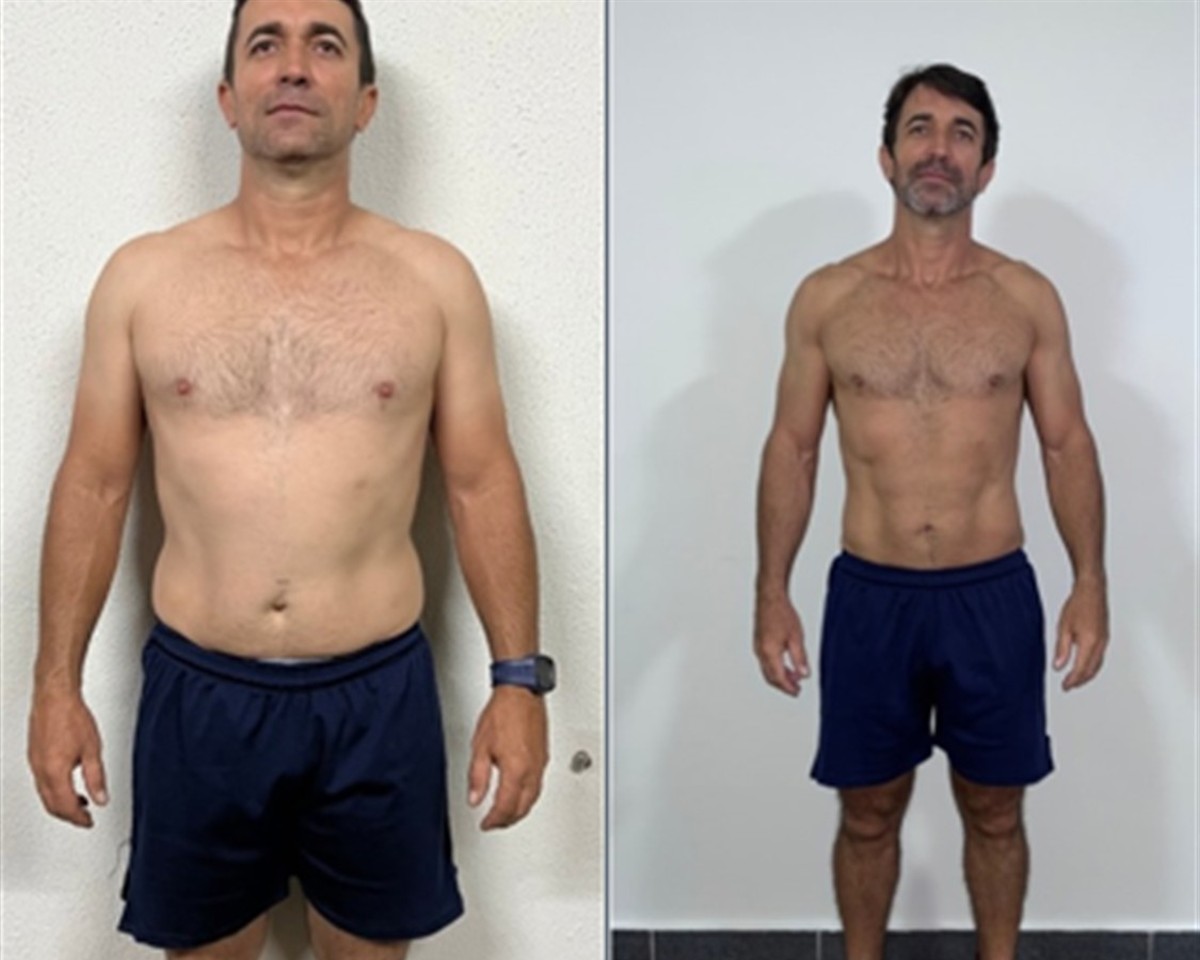 Antes e depois de aluno do Gustavo